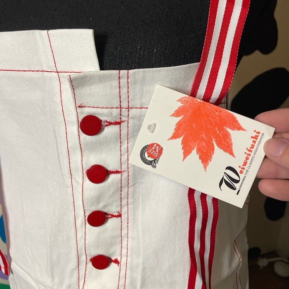 White & Red Overalls - Picture 2 of 7